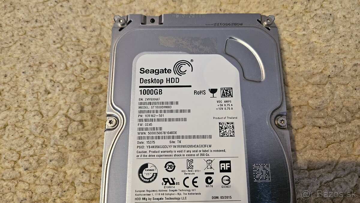 2 x Hard Disk 3.5" 1TB, Western Digital a Seagate - 7