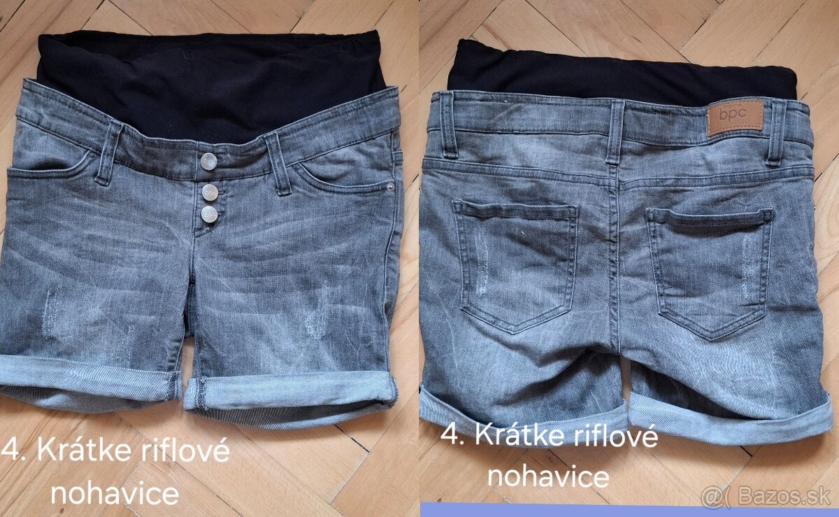 Balík tehotenského oblečenia - nohavice, tričká - 7