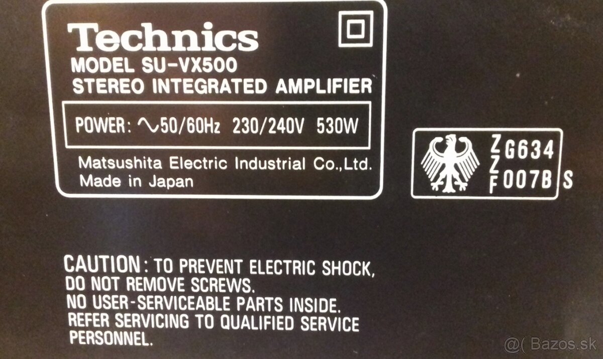 ClassAA 530W spickovy zosilnovac TECHNICS SU-VX500 Jap. AZ45 - 7