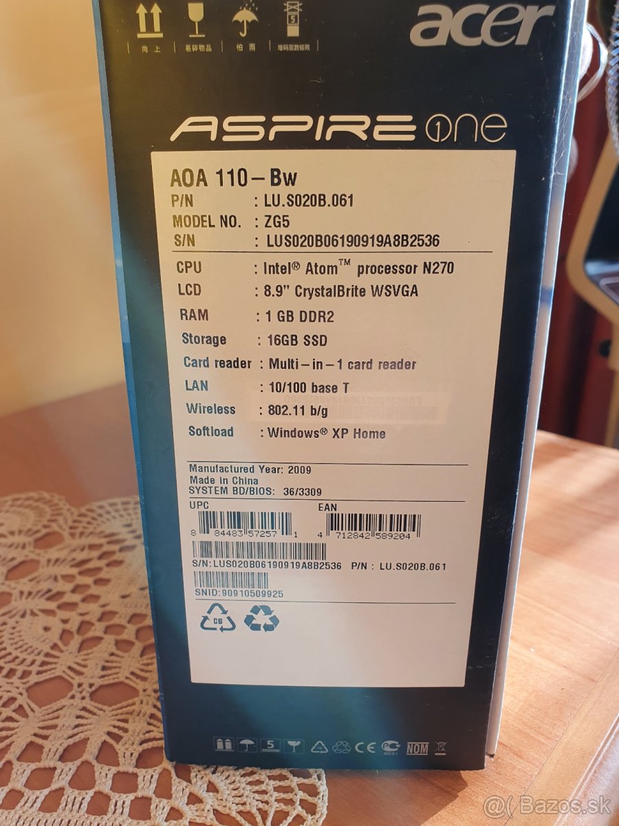 Notebook Acer Aspire One - 7