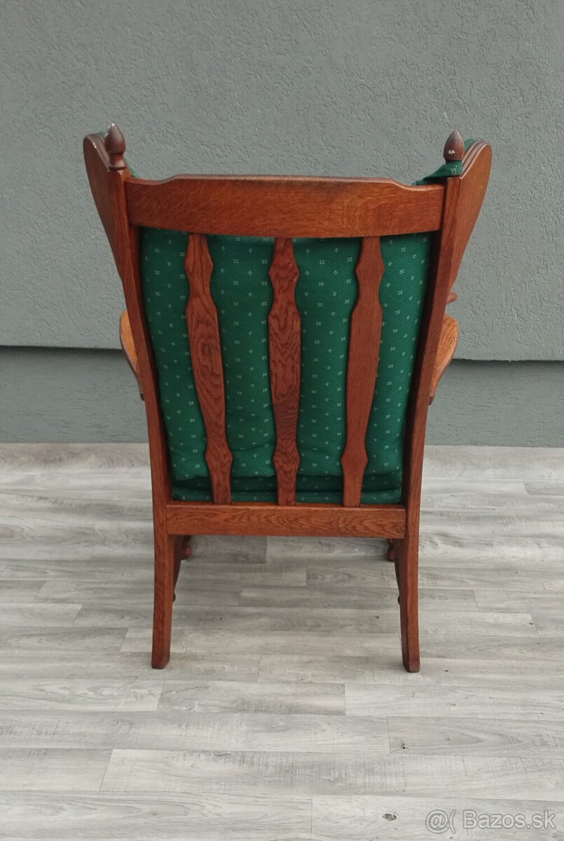 Kreslo s vysokým operadlom dánske. - 7