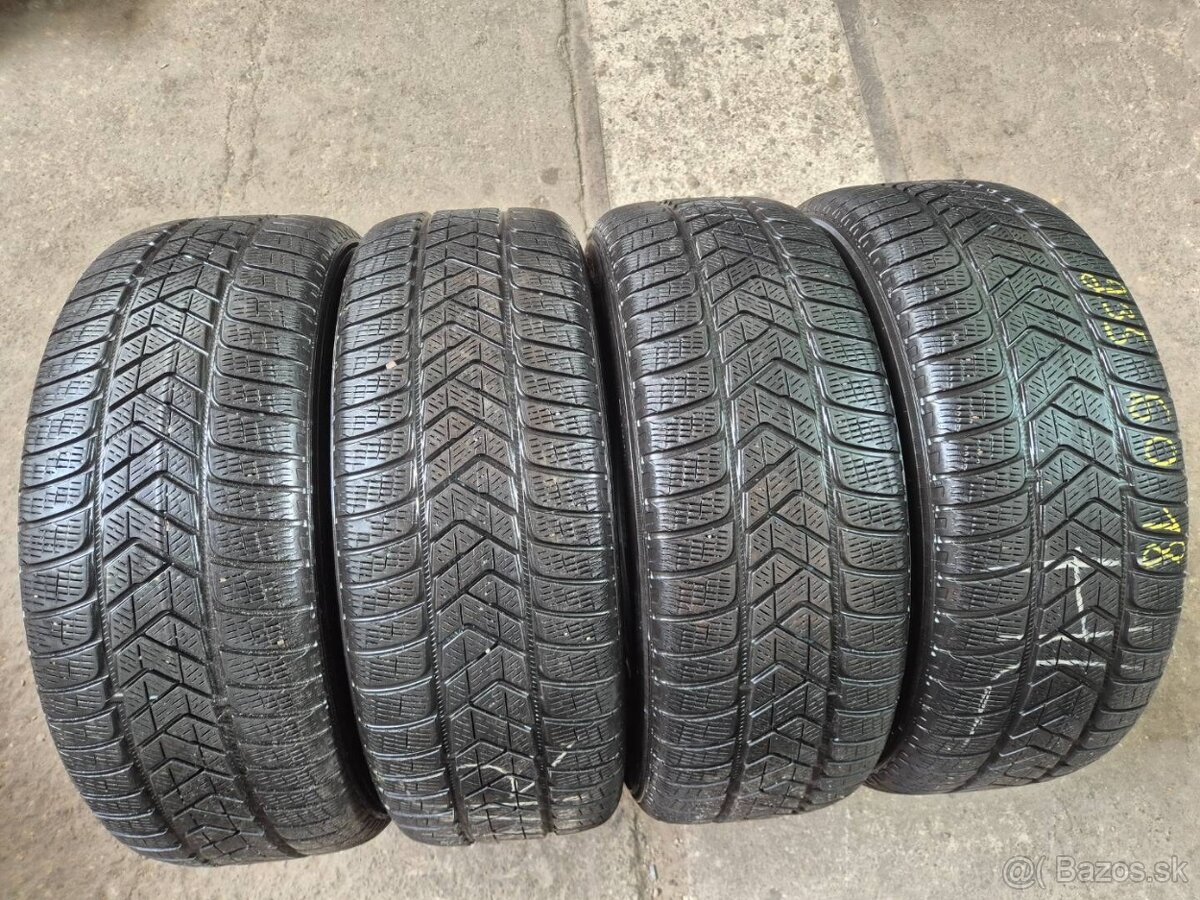 235/60 r18 zimné 4 ks PIRELLI dezén 5,9 - 5,7 mm - 7