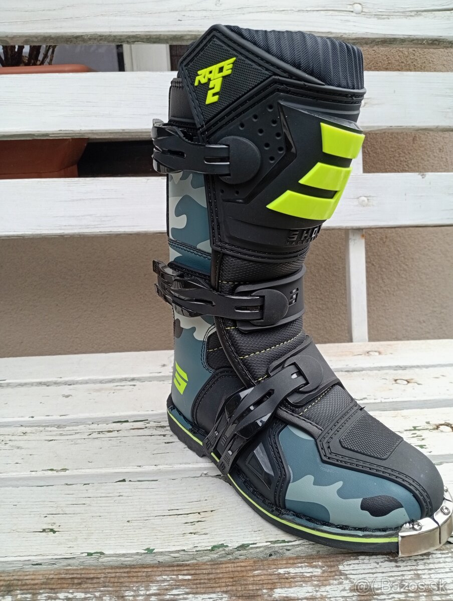 Detské čižmy topánky SHOT camoflage sivé - 7