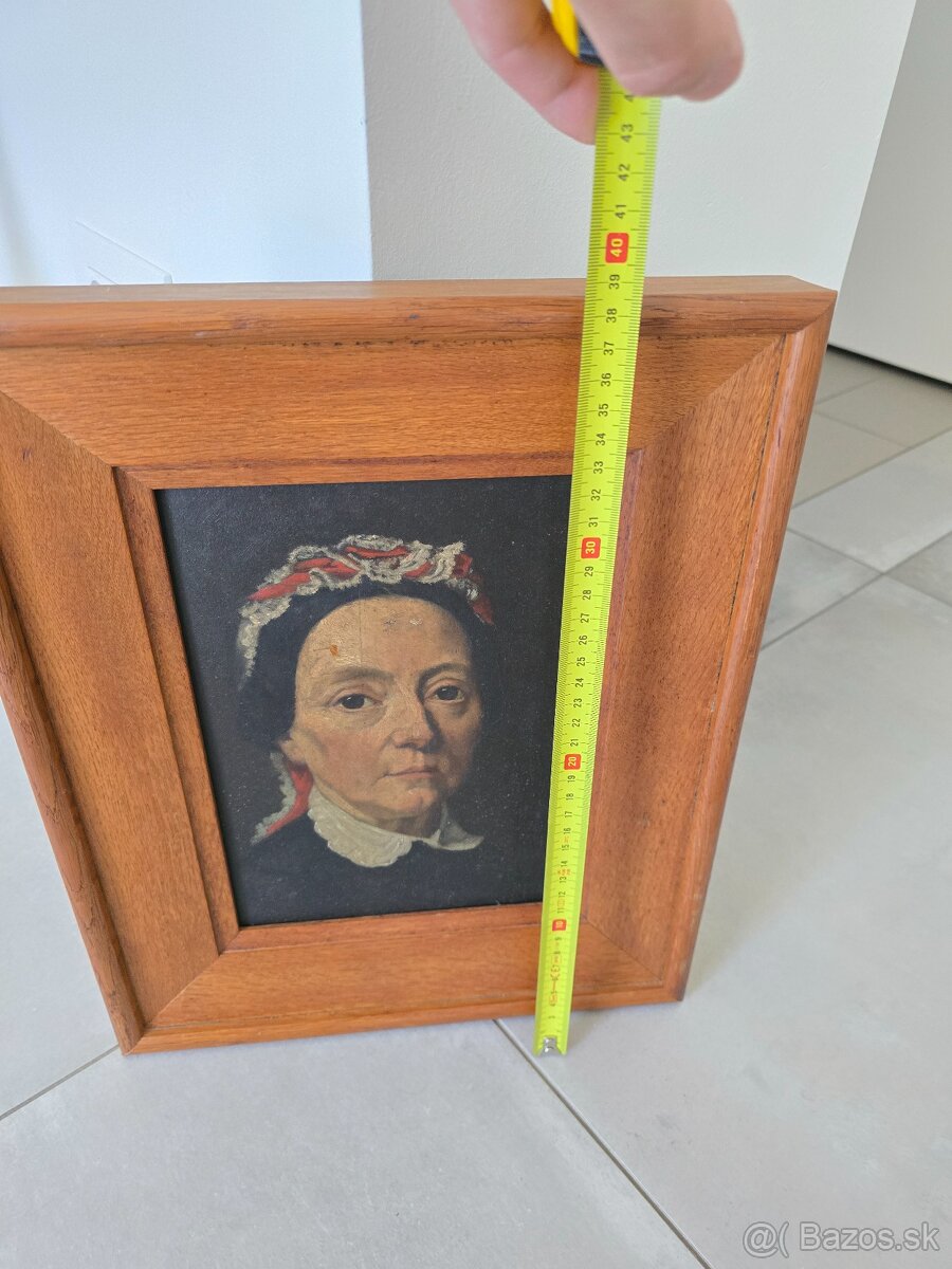Starožitný obraz maľba na dreve - 7