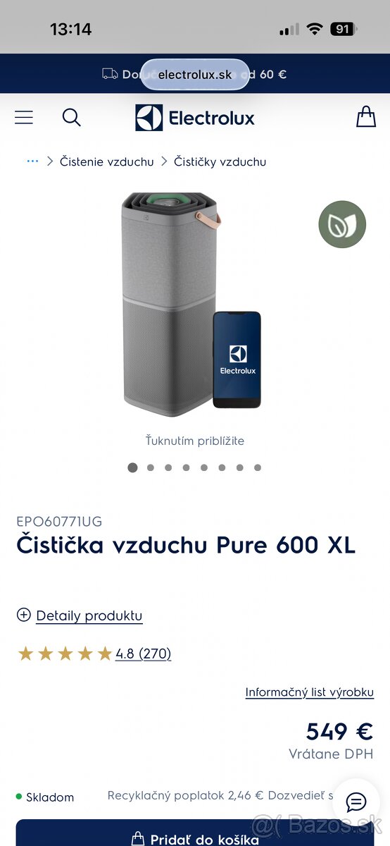 Electrolux smart čistička vzduchu 600XL - 7