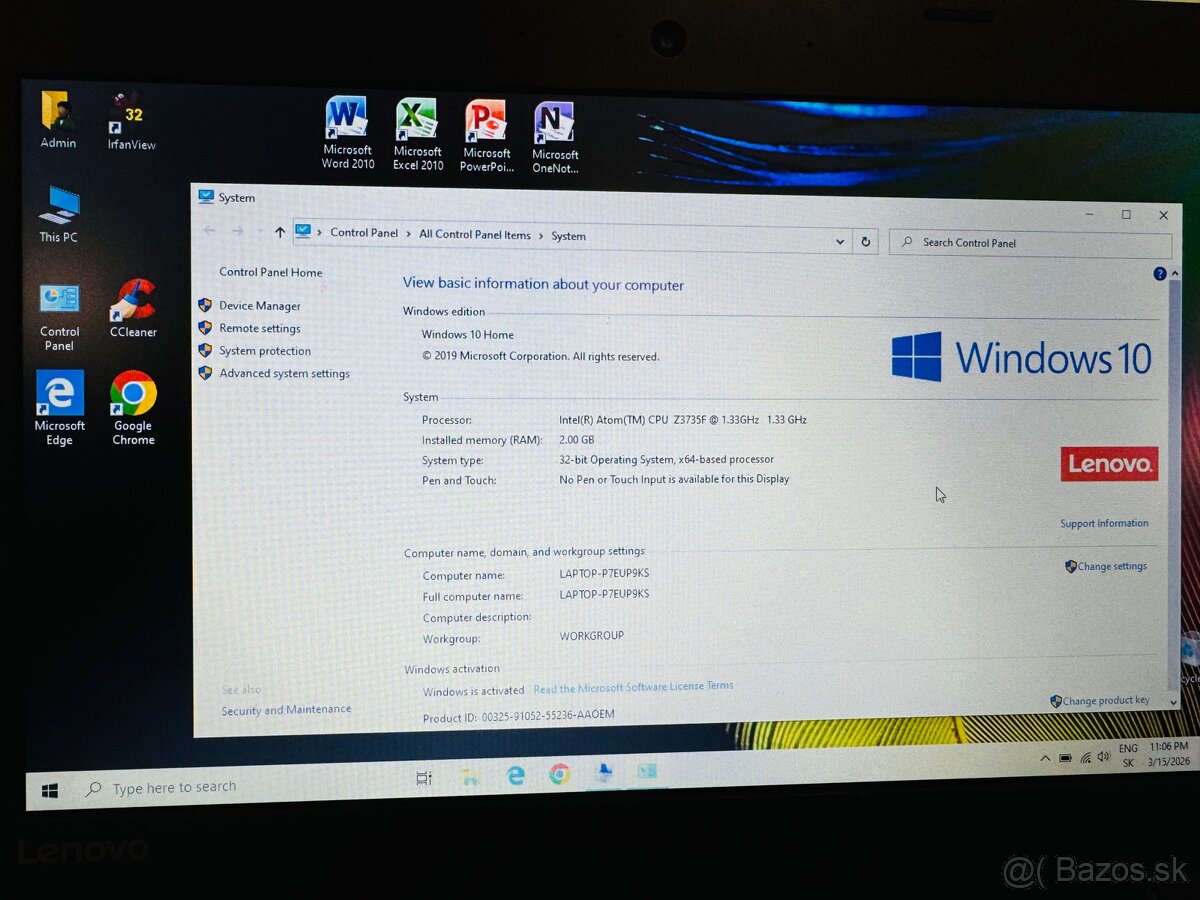 Notebook LENOVO IdeaPad 100S - 7