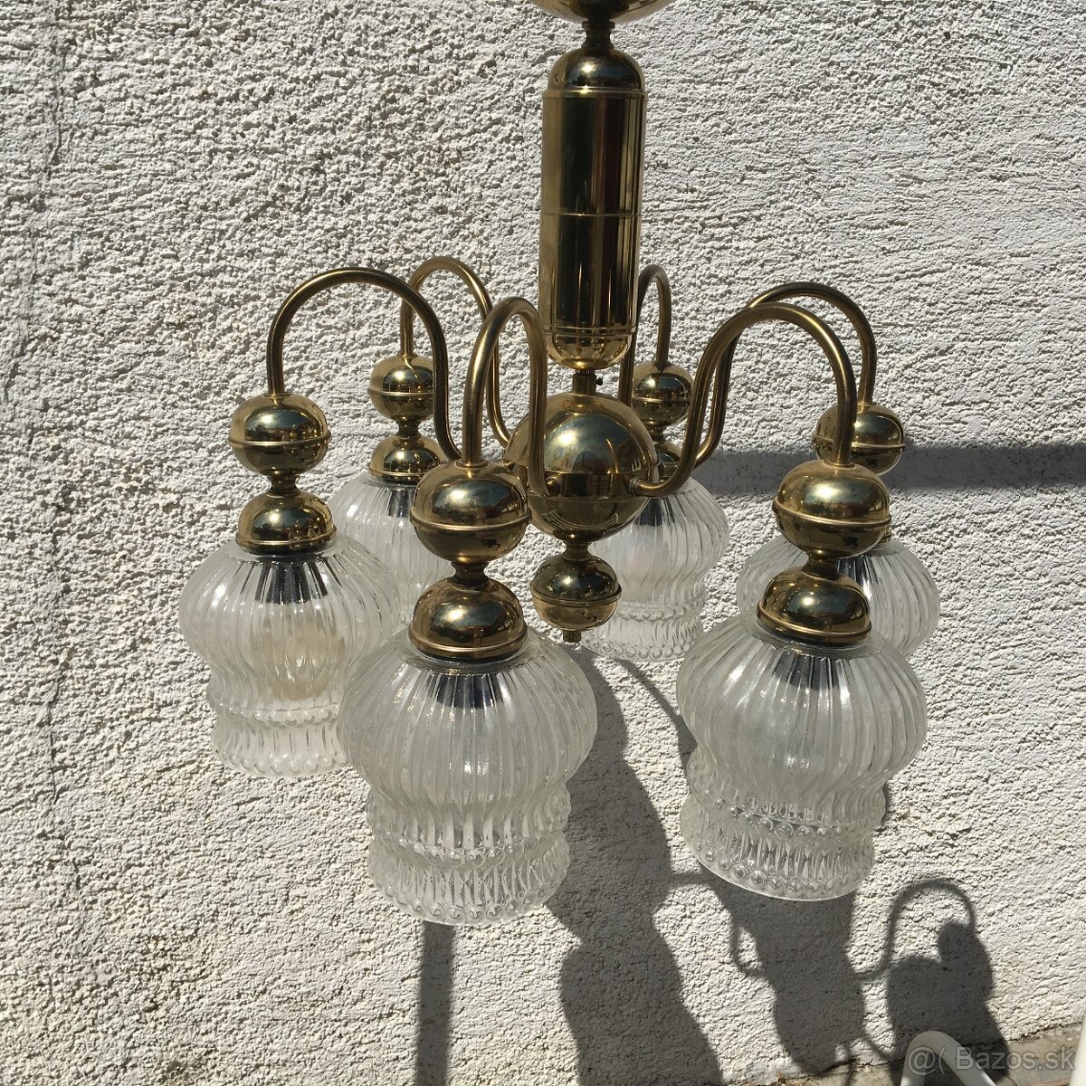 Velky Retro luster lampa Kamenicky Senov Vintage - 7