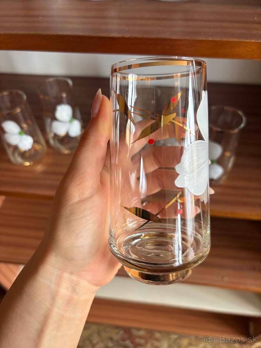 Pozlatene pohare sada - 7