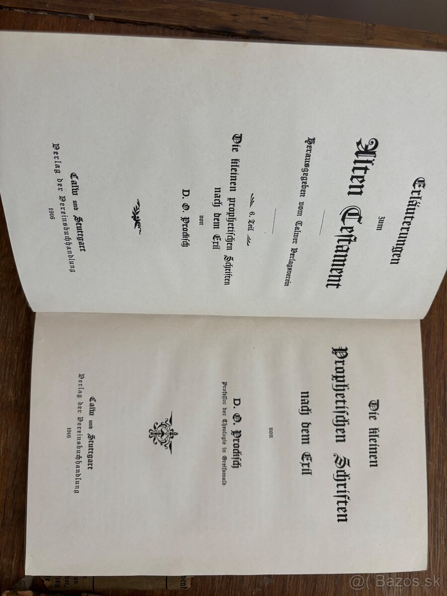 Nemecké knihy "vysvetlivky k starému zákonu" - 7