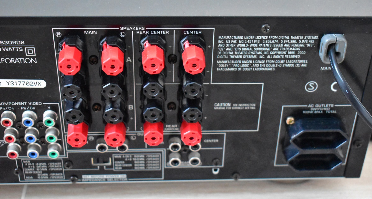 YAMAHA RX-V630 Dolby Digital EX, DTS, Pro Logic II prijmac - 7