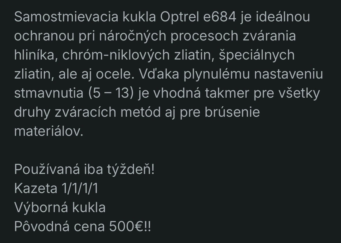 Zváracia kukla Optrel e684 - 7