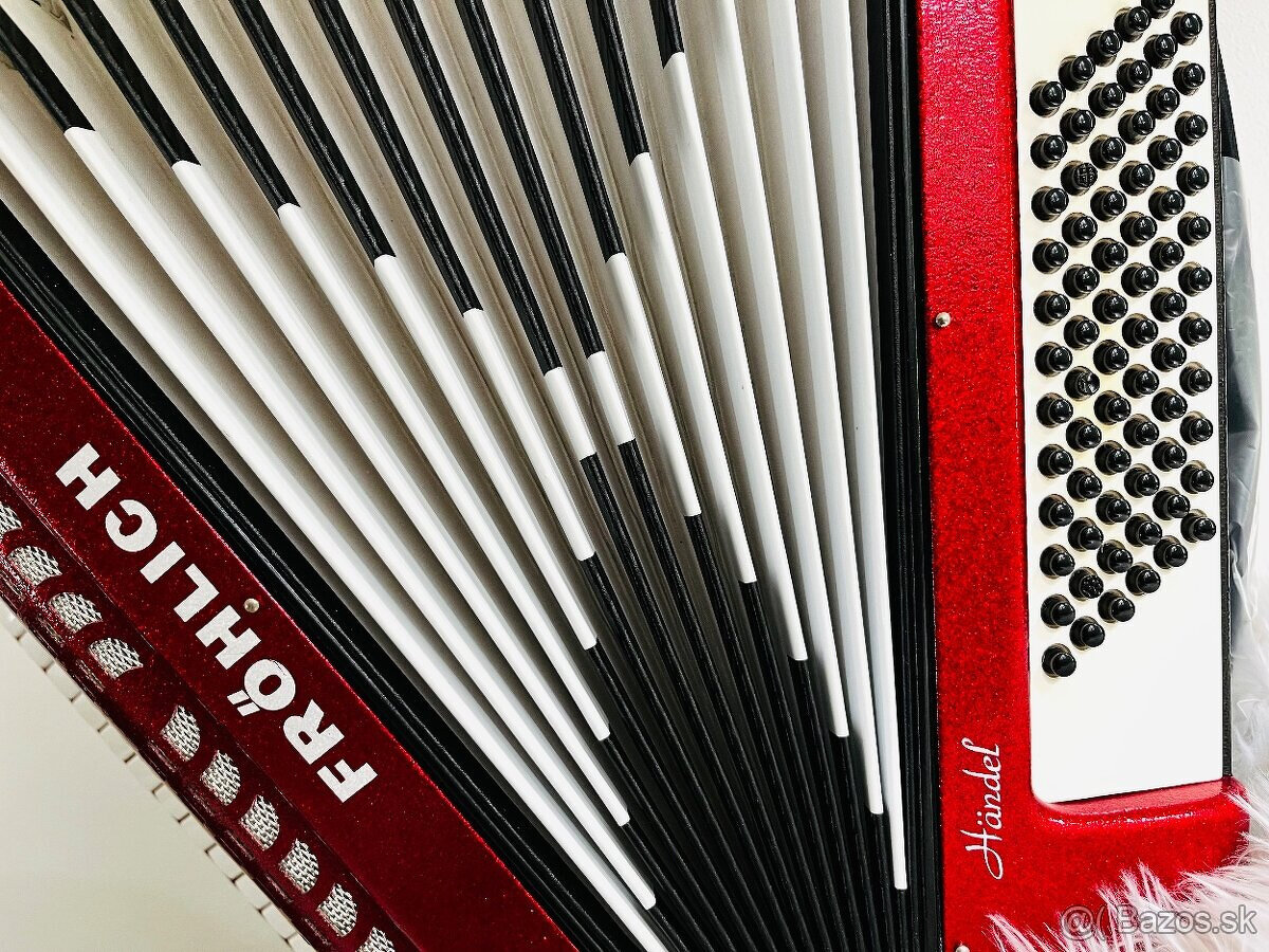 Predám akordeón Weltmeister-Fröhlich Handel 72 basový - kval - 7