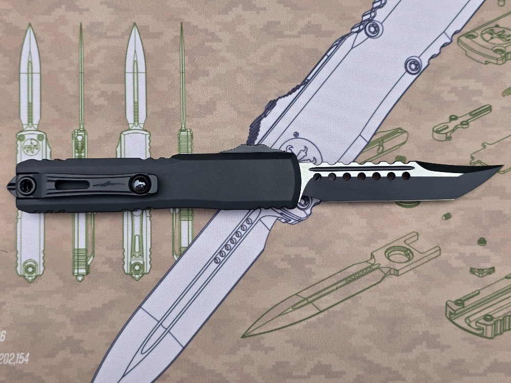 Microtech Ultratech ZBP Black Hellhound Blade - 7