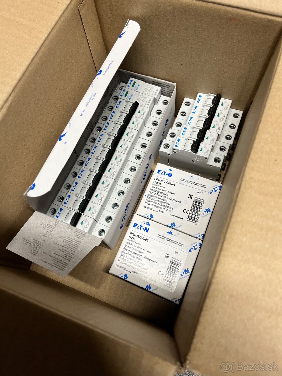 EATON, prúdové chrániče, ističe, rozvádzače, elektromaterial - 7