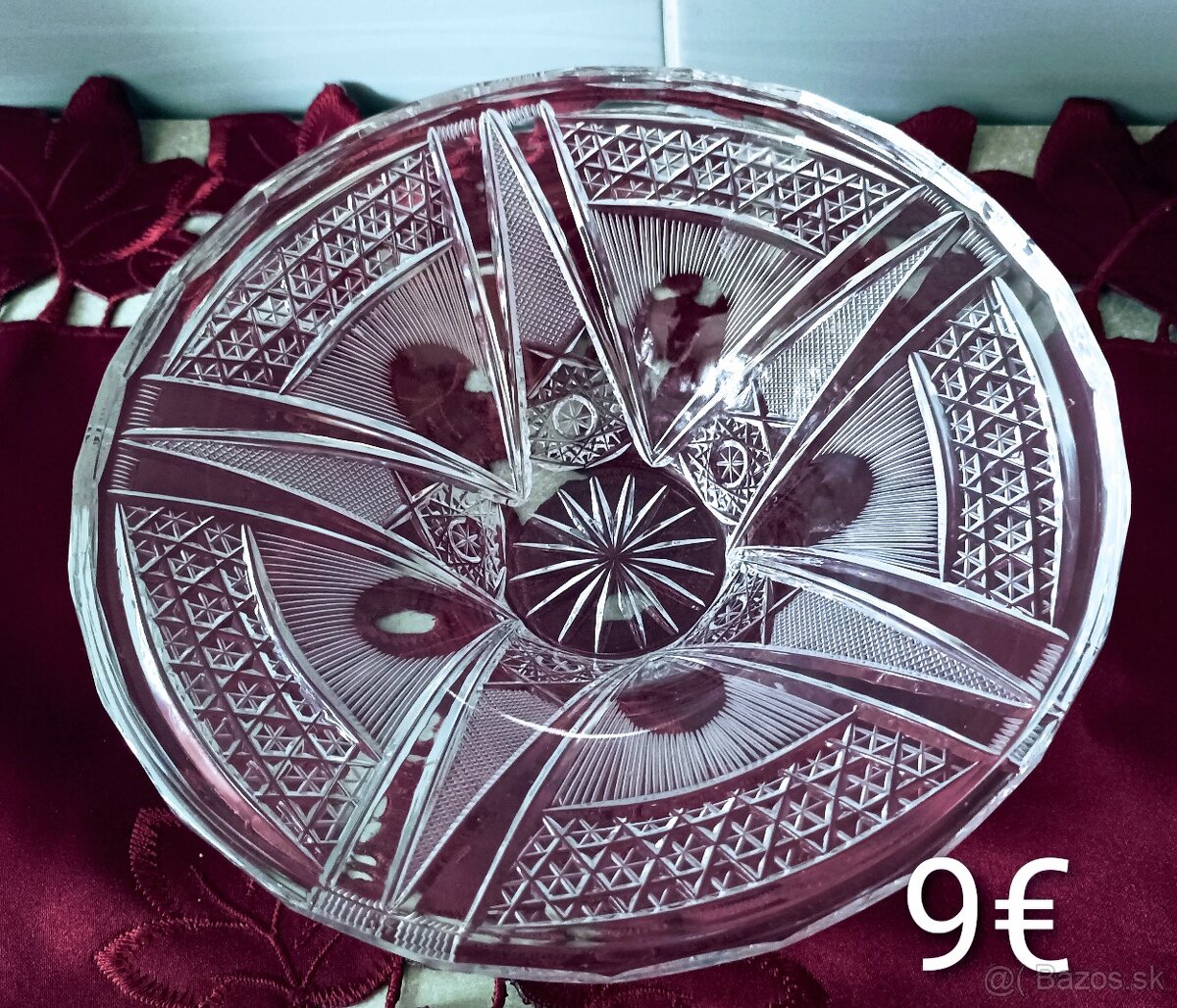 Krištáľ - vázy, poháre, misa - 7