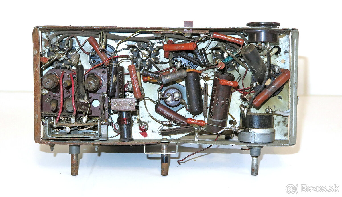 Elektrónkové bakelitové rádio Tesla Talisman 305U - 7