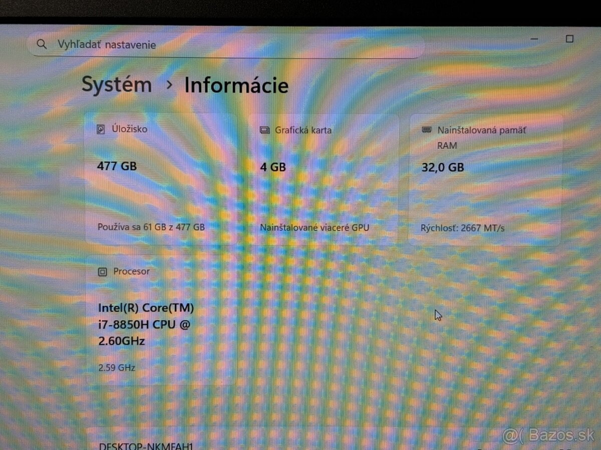 #134 - Dell 7530/i7 8850H/32GB RAM/4GB nVidia/512GB SSD - 7