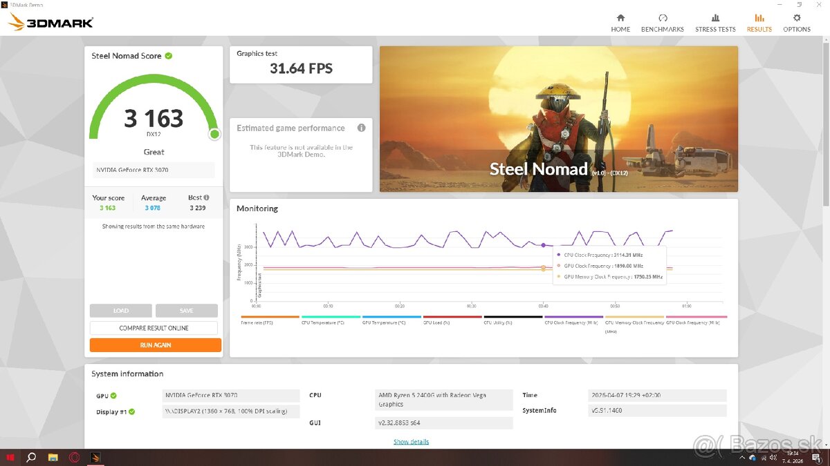 GIGABYTE RTX 3070 VISION OC 8GB - 7
