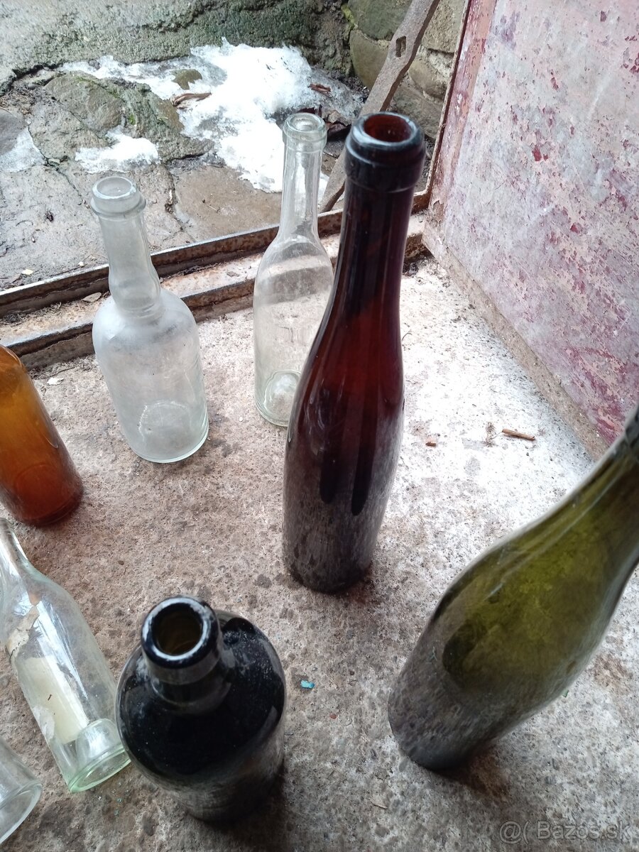 Staré fľaše na dekoráciu - 7