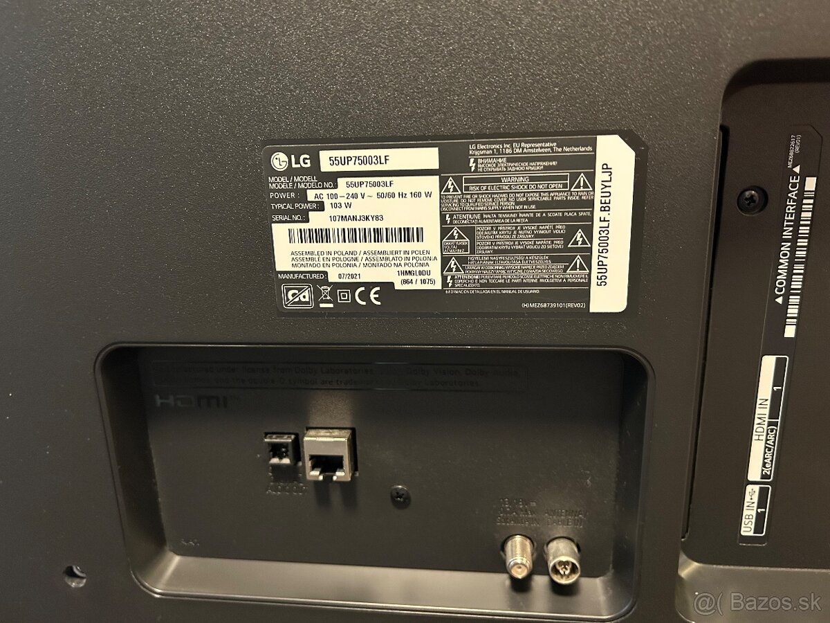 Predám 55” 4K smart TV LG 55UP75003LF - 7