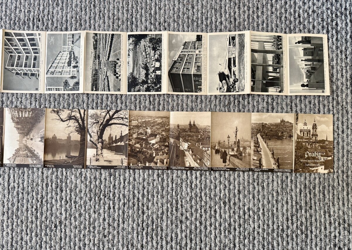 Turistické skládacie leporelá, fotografické bedekre - 13ks - 7