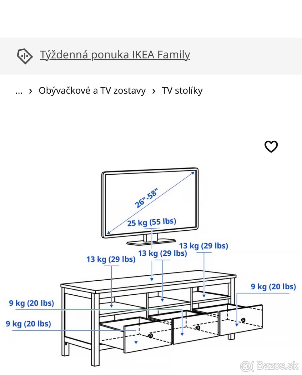 HEMNES tv skrinka - 7