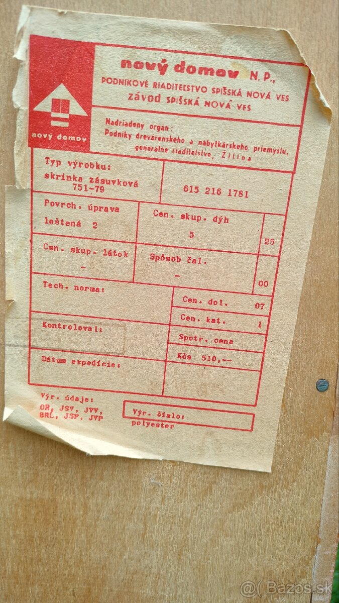 Nočné stolíky - komody z 1973 - 7