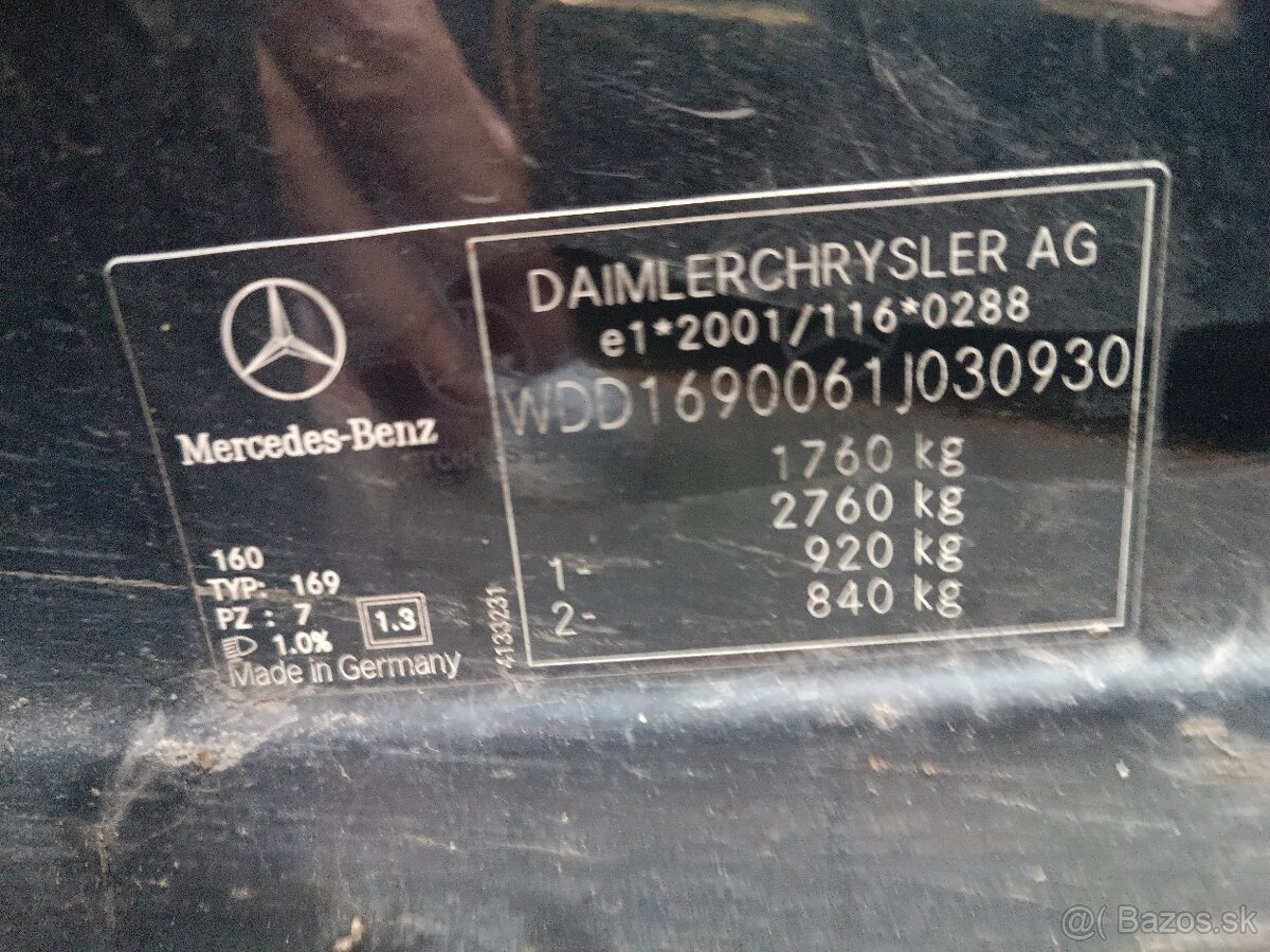 Predám Mercedes Benz A 160 cdi - 7