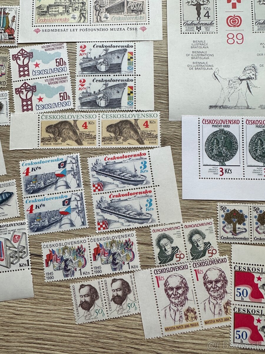 Známky ČSSR aršíky bloky páry c.12 - 7