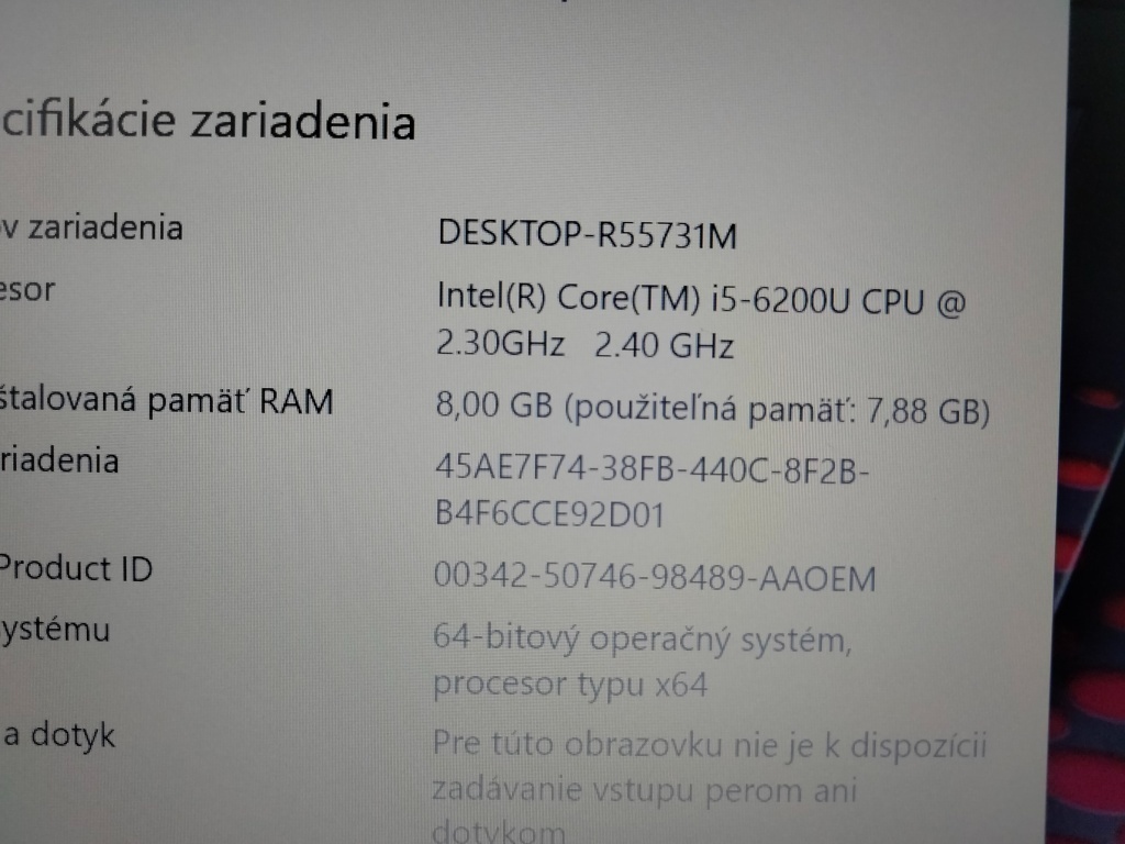 ntb HP probook 640 g2 / Intel core i5 / 8gb ram / 256gb ssd - 7