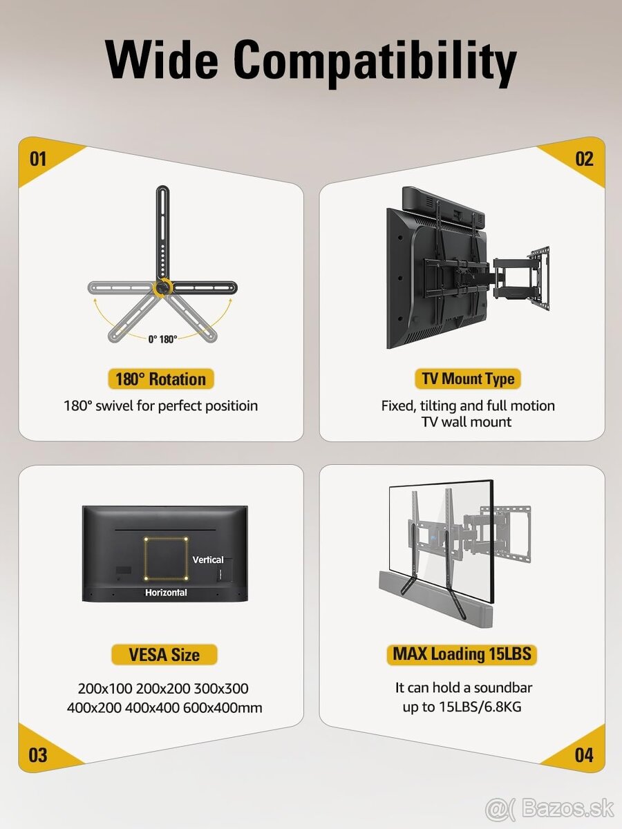 Držiak na soundbar pod TV - 7