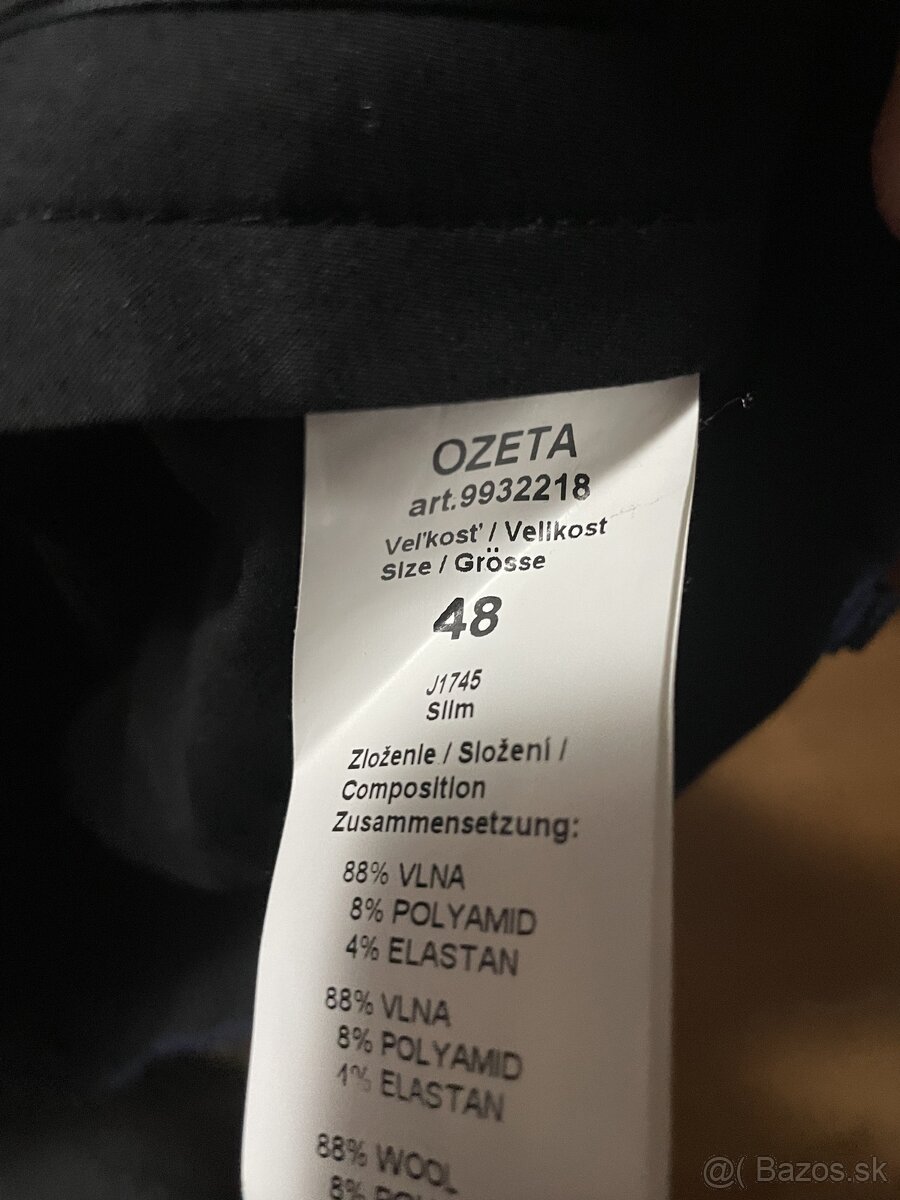 Pánsky oblek, sako a nohavice Ozeta - 7