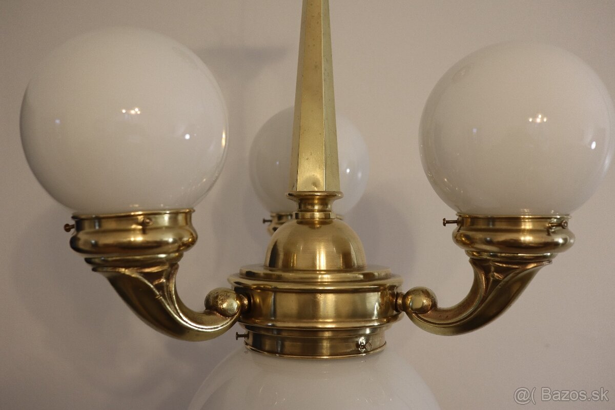 Starožitný mosadzný luster. - 7