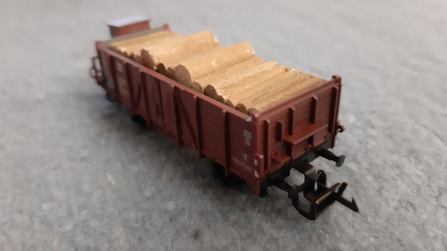 Vláčiky - otvorený vozeň Vtu/Omu s drevom - 7