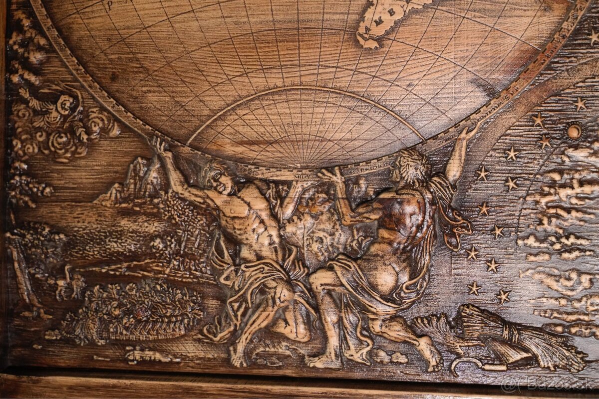 Drevený obraz – Karta sveta (mapa sveta) - 7