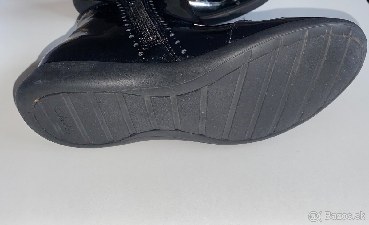Clarks detske lakovane polocizmy na zips velkost 33 (21 cm) - 7