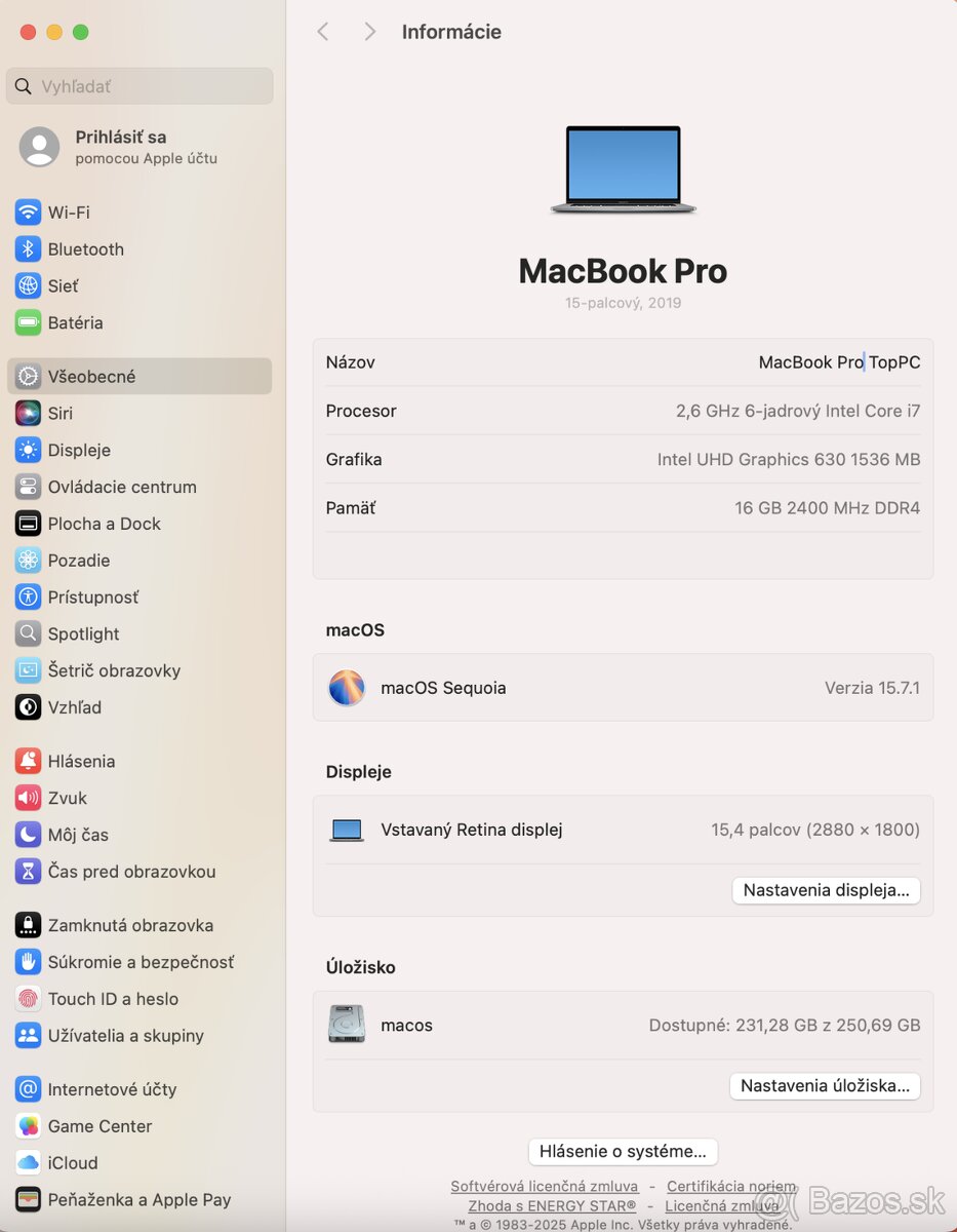 MacBook Pro 15" 2019 16/256GB Space Gray - 7