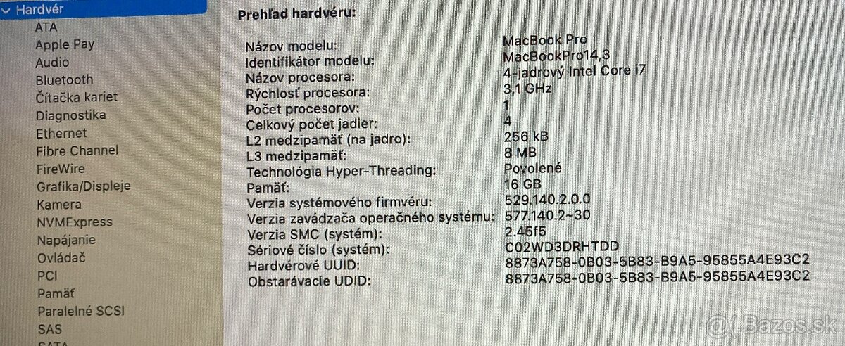 Apple MacBook Pro 15"2017 Space Gray 16GB/512GB - 263 cyklo - 7