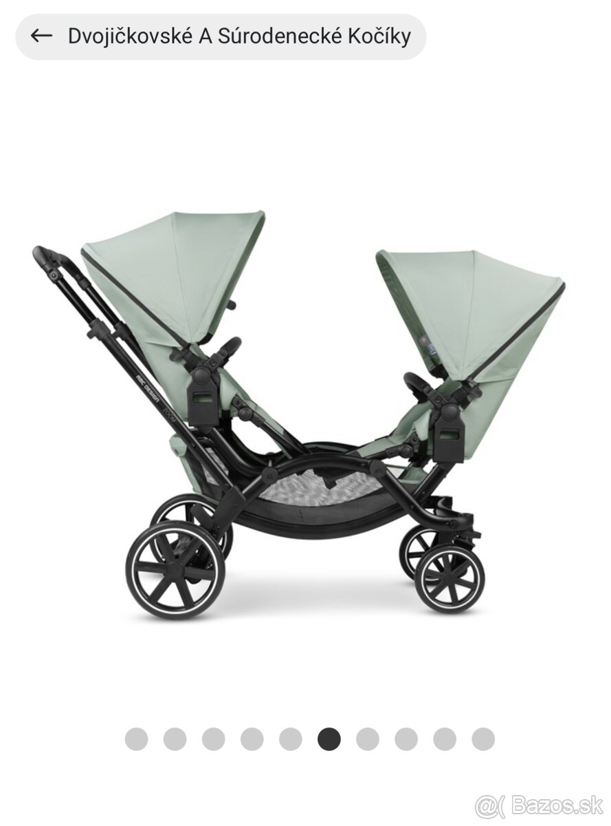 Dvojkočík Abc Desing Zoom Pine kočík pre dvojičky - 7
