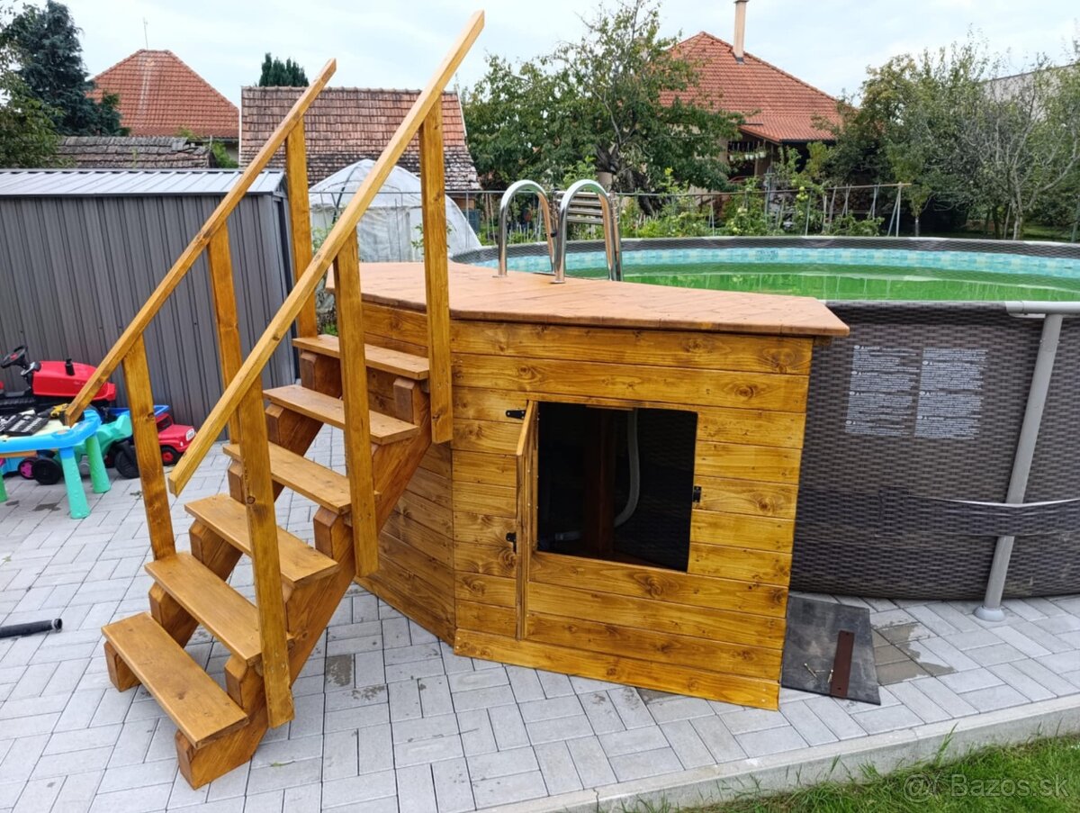 Kryt filtračnej jednoty, mólo a schody do bazéna - 7