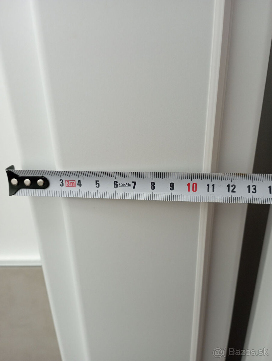 Biele dvere drevené so zárubňou 65 cm - 7