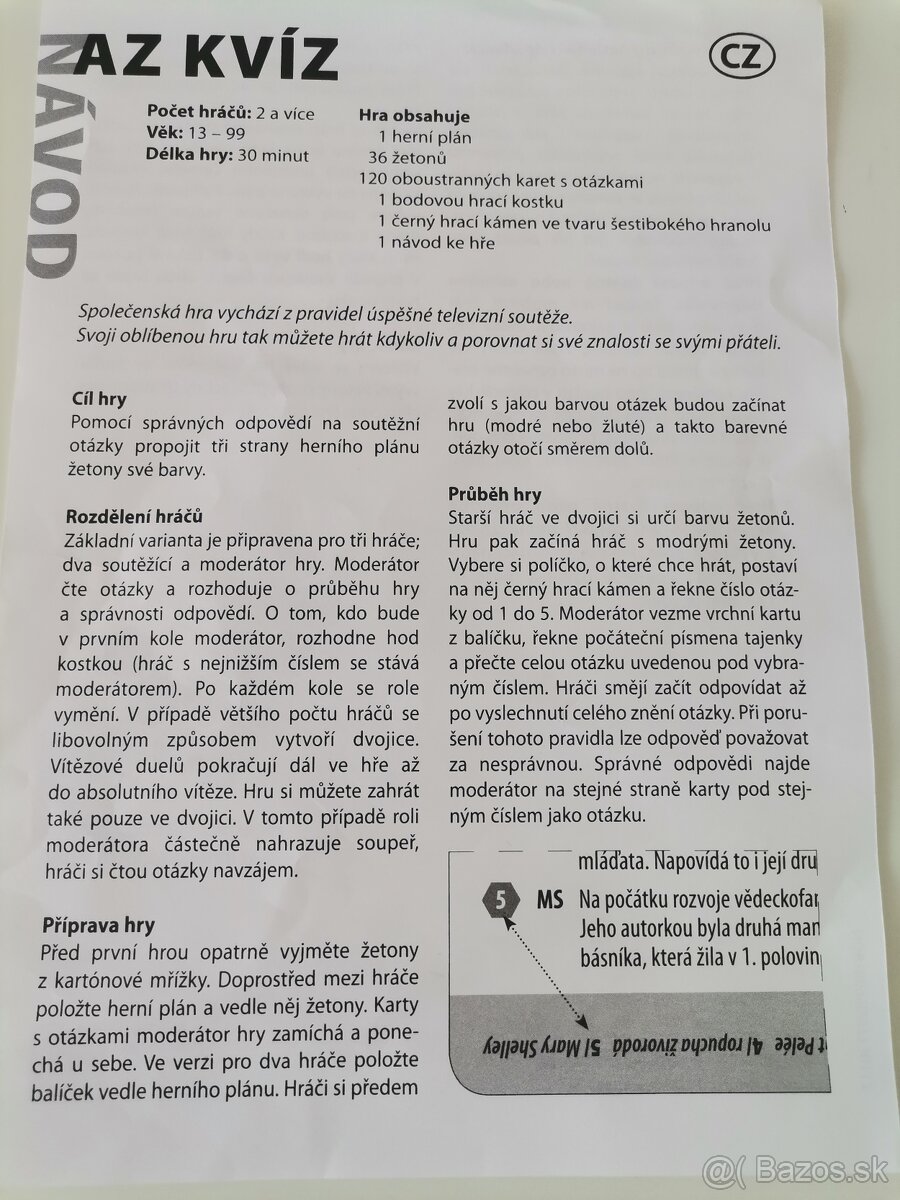 Spoločenská hra AZ kvíz - 7