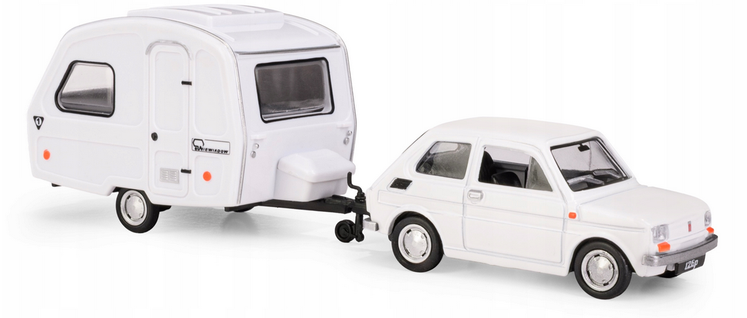 Fiat 126 + Niewiadow N250C 1:43 white - 7