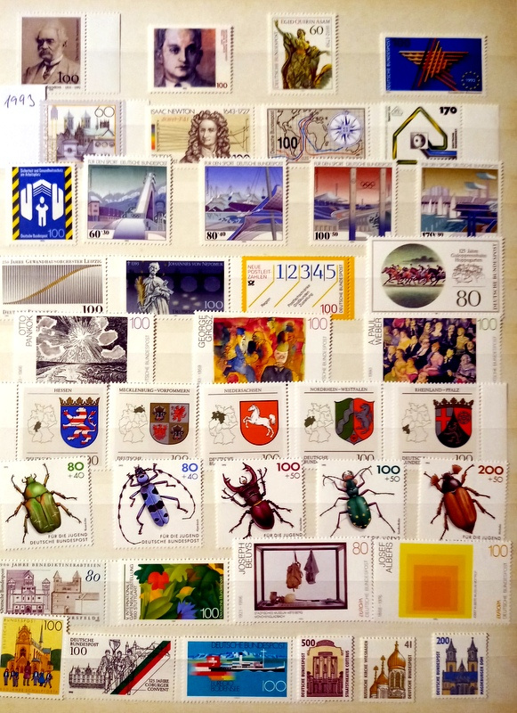 Predám poštové známky DEUTSCHLAND čisté roky 1990 - 2000 - 7