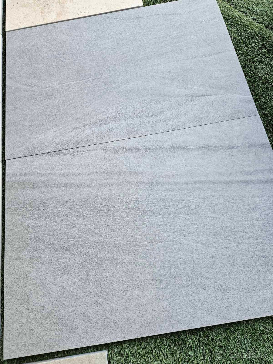 Dlažba veľkoformát 90x60, hrubka 2cm, vzhľad kameň sivá - 7
