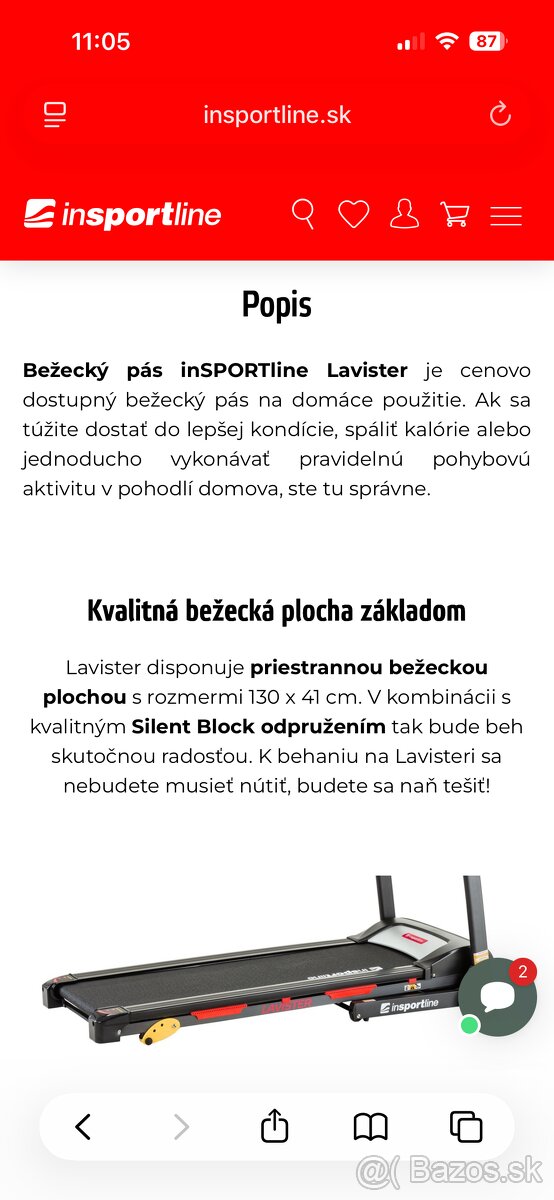 Bežecký pás INSPORTLINE LAVISTER IN 13150 - 7