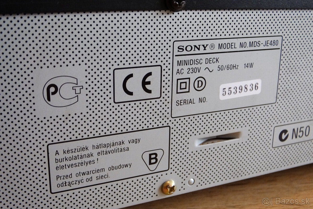 Minidisc SONY MDS-JE 480 čierny - 7