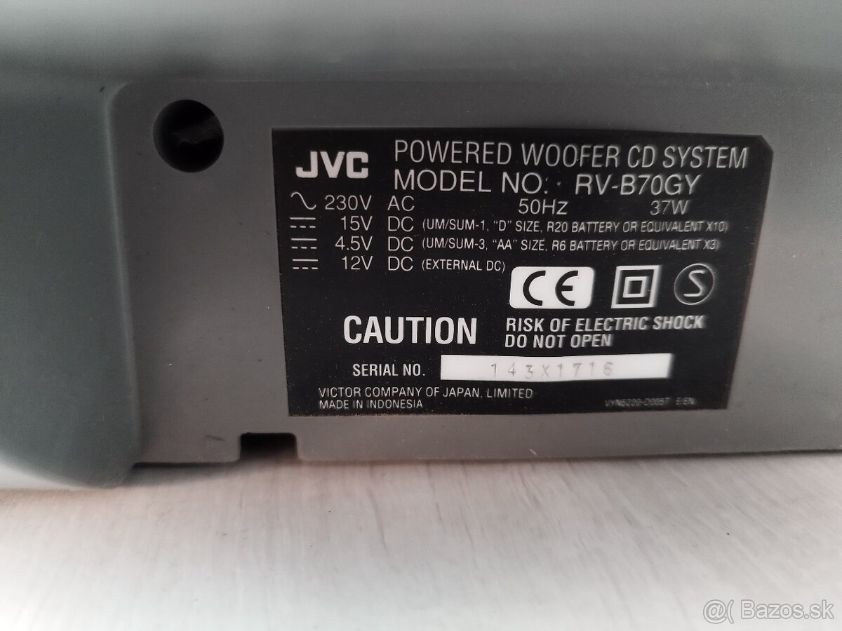 Ponúkam Boombox JVC RV-B70 - 7