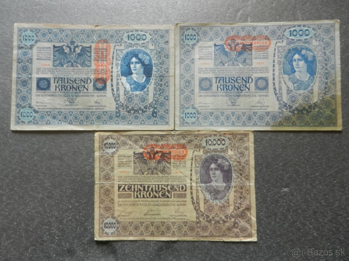 Bankovky staré RU a staré Rakúsko - 7