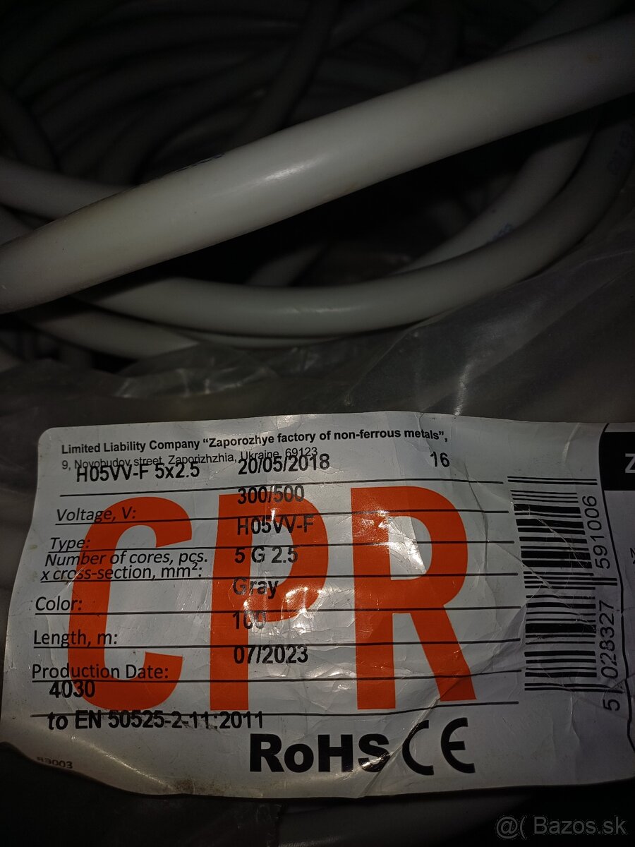 Kabel 5x2,5 - 7